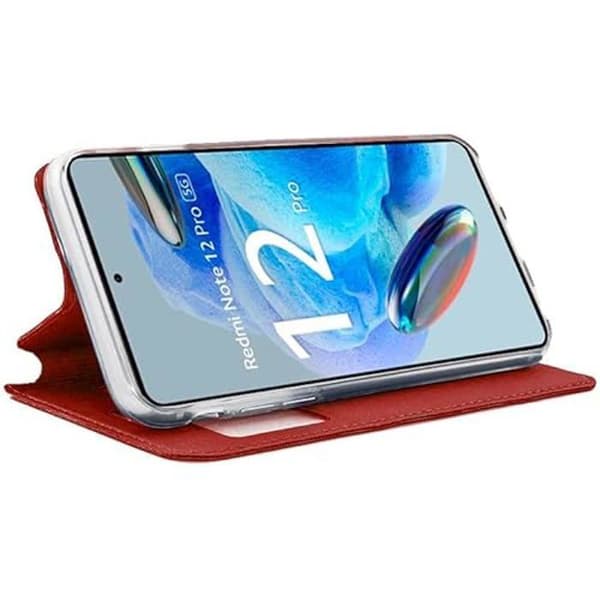 Cool Flip Cover Case för Xiaomi Redmi Note 12 Pro 5G Red Röd