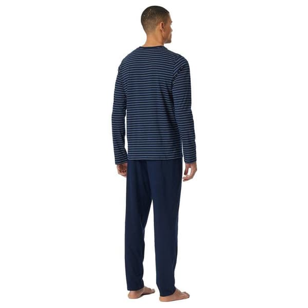 SCHIESSER Pyjamas för män - ,,Casual Essentials lång Mörkblå jag