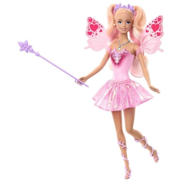 Barbie-flicka med vingar och kläder med färgförändring Flerfärgad