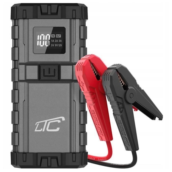 Startkablar - LTC - LTC 24000MAH-2500A - 24000 mAh - 2000A - USB-C PD 65W svart grå