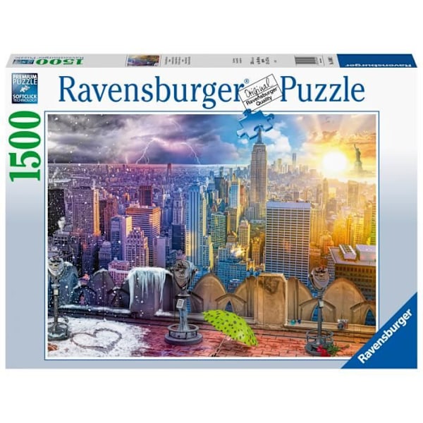 Ravensburger 1500 bitars pussel - Landskap och natur - Årstider i New York