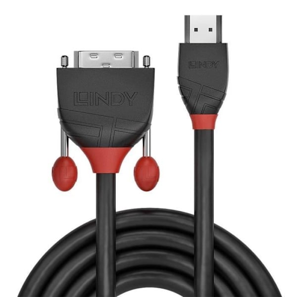 LINDY HDMI till DVI-D-kabel - Black Line - 10m