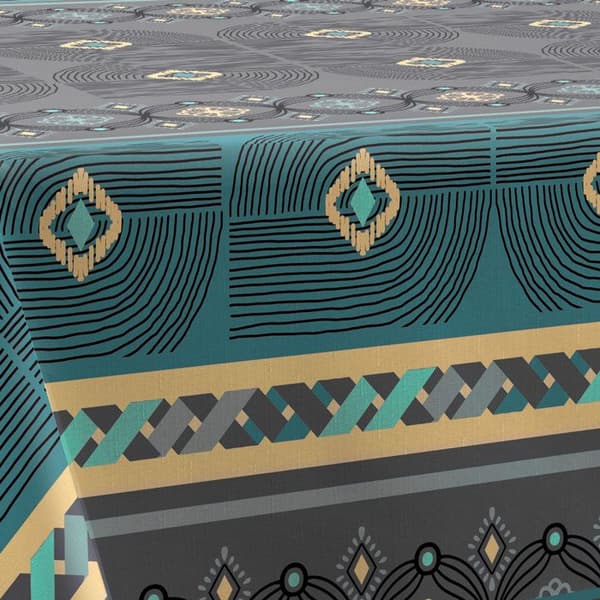 Fläckavvisande duk Valparaiso blå 150 x 240 cm - vattenavvisande polyester, lättskött blå