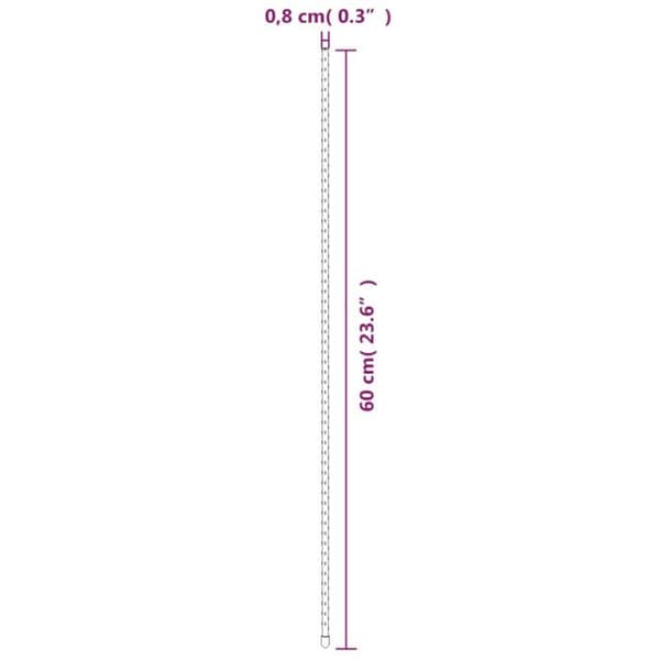 vidaXL Trädgårdsväxtstakar 30 st Grön 60 cm Stål 319367 Grön