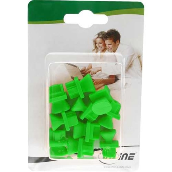INLINE - Dammskydd för RJ45 uttag F, grön