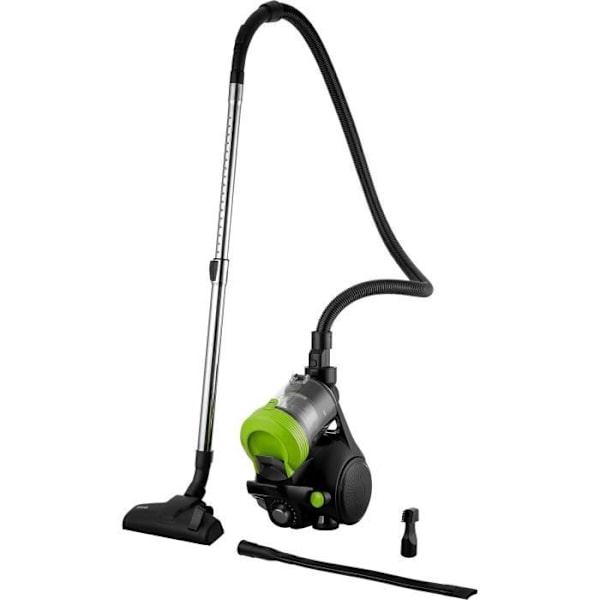 Påslös burkdammsugare - SENCOR SVC 1025GR - 700 W - 78 dB - 2 L - Svart / Grön svart och grönt