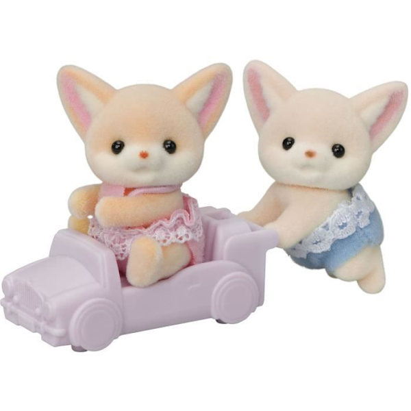 Docka - SYLVANIAN FAMILIES - Fennec-tvillingarna - Modell 5697 - Flerfärgad - Ledad Flerfärgad