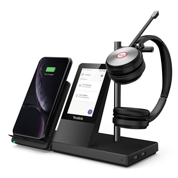 Headset kit - Yealink - WH66 Dual Teams - 2 mikrofoner - Bluetooth - 10 timmars batteritid