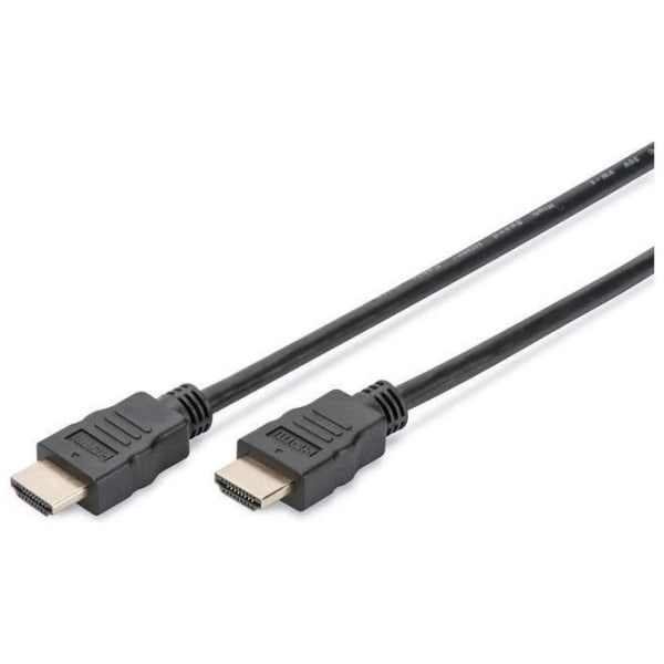 DIGITUS High Speed HDMI-anslutningskabel, typ A hane - HDMI 2.0-2.0m - med Ethernet-kanal - Ultra HD 4k-60Hz - Set med 10