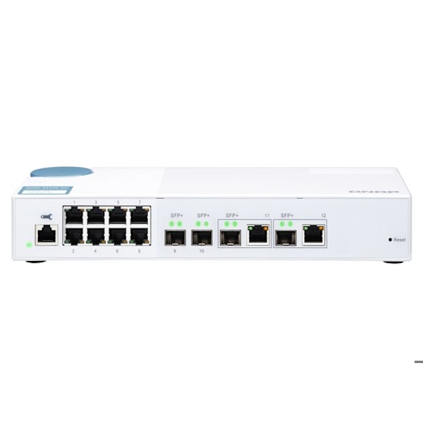 Swithc - QNAP - QSW-M408-2C - Hanterad - 2 x 10 Gigabit SFP+ - 12 portar