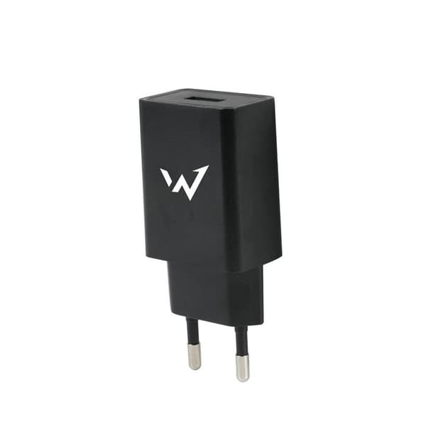 Nätadapter - W - WA5BK - 5W - 1x USB-A - EU-kontakt Svart