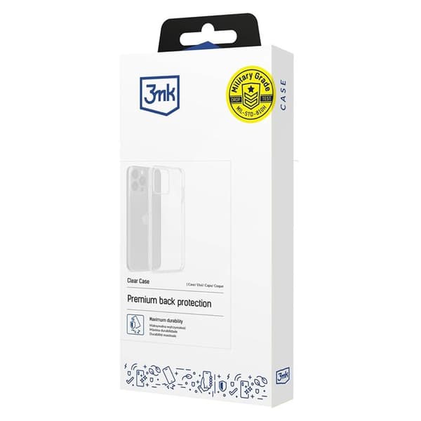 Skydd - 3MK - ClearCase - Transparent - iPhone 17 Air - Diskret och effektivt skydd Transparent