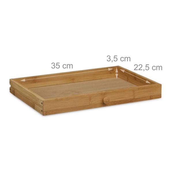 Relaxdays Brödbox, knivlåda brödkassa i bambu trä lock HxlxB: 21 x 40,5 x 28 cm, naturnyans ljusbrun