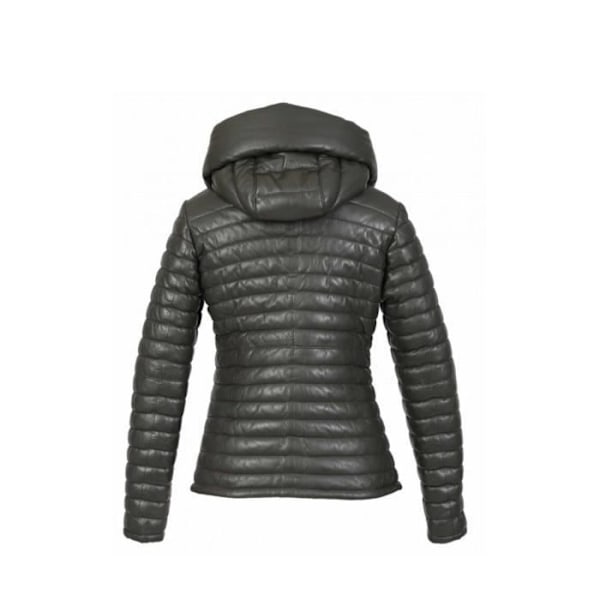 Doudoune i läder för kvinnor - OAKWOOD - Hyper Ref 57481 - Mörk khaki - Central dragkedja - Slim fit Grön XL