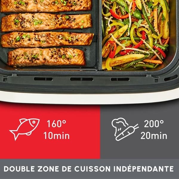 Fritös utan olja Moulinex Easy Fry Dual Flex EZ922DF0 Grå