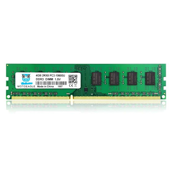 PC-minne - laptop Motoeagle RAM-minne 4GB Desktop 2RX8 PC3 10600U DDR3-1333 MHz DIMM Obuffrad 1,5 V CL9 240 Pins