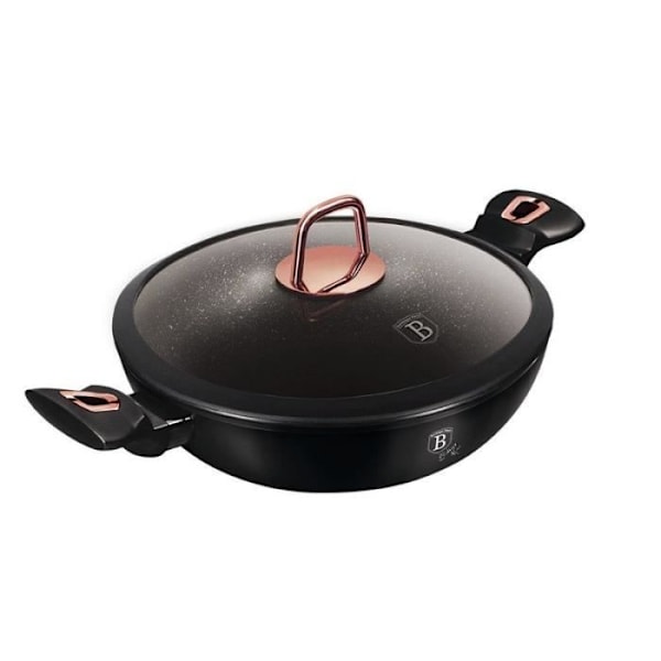 BERLINGERHAUS WOK-panna med lock 30 cm Black Rose Collection BH-7112
