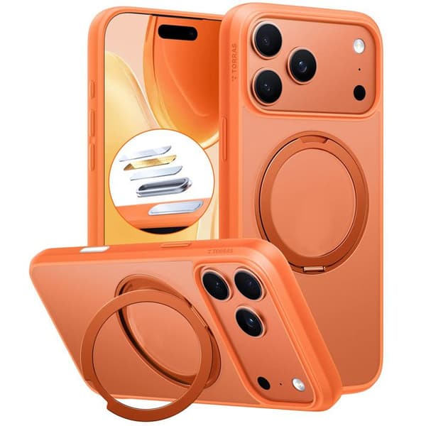 Coque Torras Ostand Pro MagSafe-serien för iPhone 17 Pro - Orange Apelsin