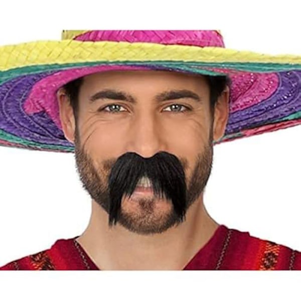 Gigantisk mustasch - ATOSA - Brun - 1 styck - För vuxna - Unisex Brun