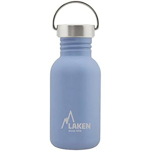 Vattenflaska - LAKEN - Basic 500ml - Rostfritt stål 18/8 - Tätt lock - Blå Blå
