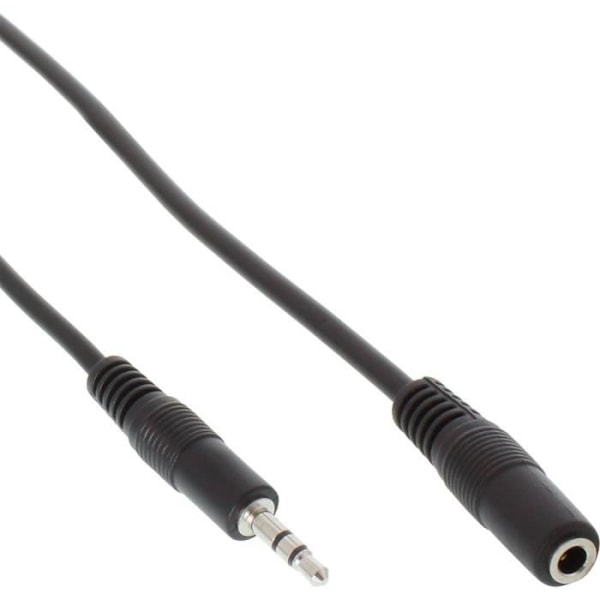 Förlängningsjack InLine®, Jack 3,5 mm hane / hona, stereo, 10m