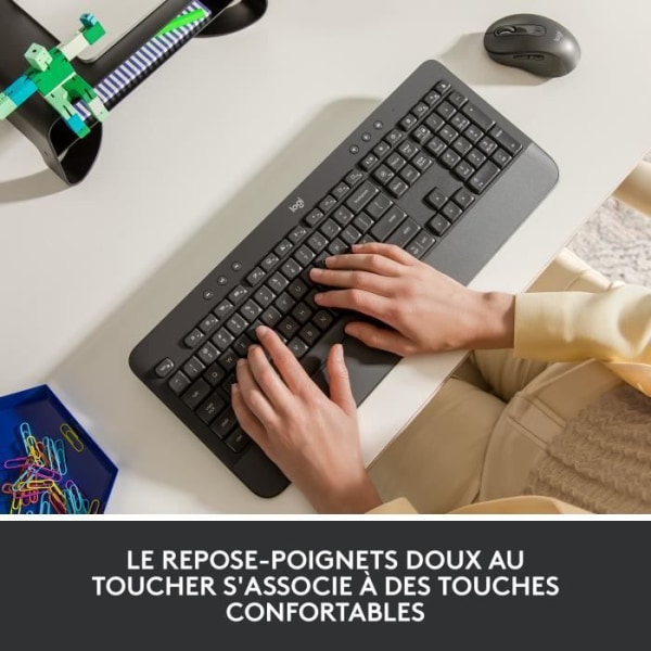 Logitech - Trådlöst tangentbord - Full Ergonomic med handledsstöd - Signature K650 - Grafit