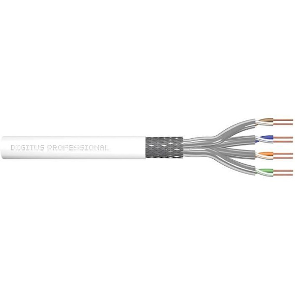 DIGITUS Cat.7 S/FTP installationskabel, 305 m, simplex, Dca - DK-1743-VH-305-MF-W