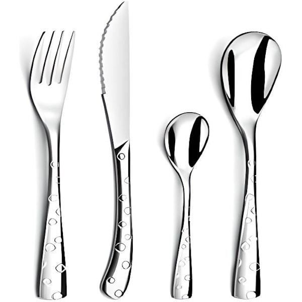 Bestickeset - AMEFA - Flocon-serien - Rostfritt stål - 24 delar - Blank finish Silvergrå
