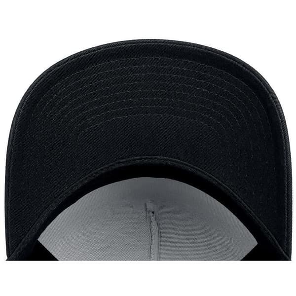 Snapback Flexfit 5-panel böjd klassisk svart - 100% bomull, unisex Svart