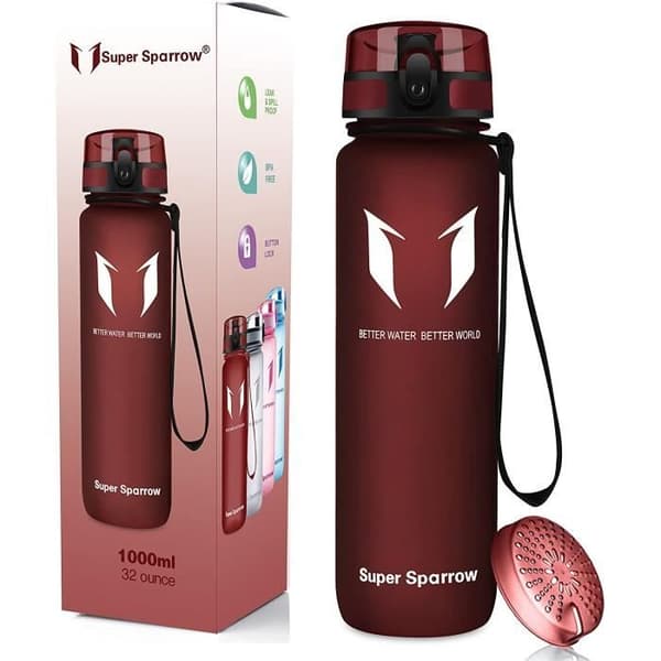Super Sparrow Vattenflaska - Flaska, 350ml, Imperial Röd