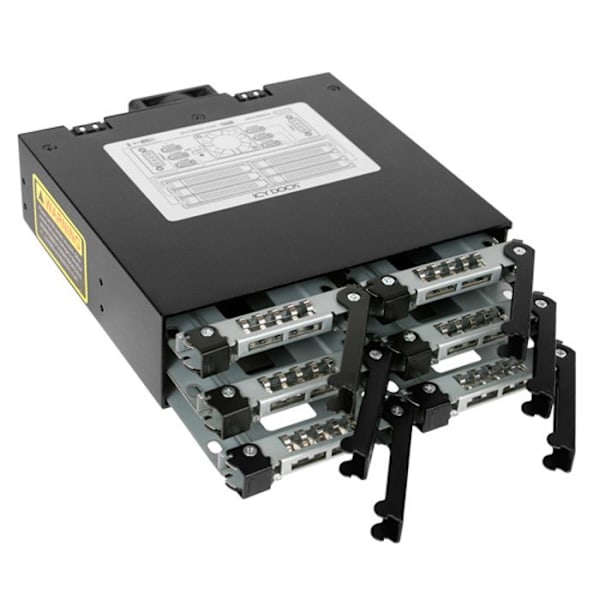 Rack RAID - ICY DOCK - MB996SP-6SB - 6 diskar 2.5'' - Bay 5.25'' - Hot-Swap