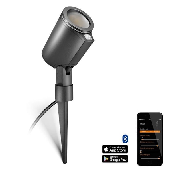Steinel LED spotlight för trädgård, aluminium, antracit 7W 230V 058685
