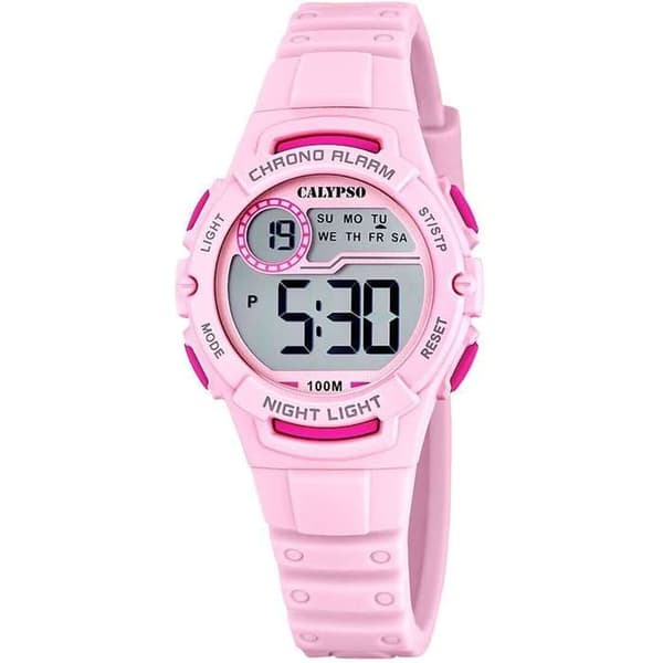 Klocka - Plastikt rosa - Calypso - K5852/1 Ros