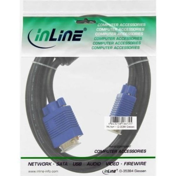 S-VGA-kabel - InLine - 17715S - 15HD H-H - 1,5 m - Svart