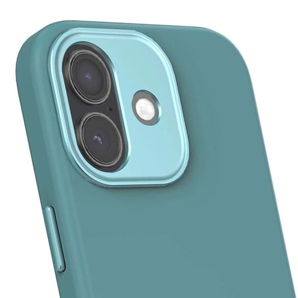 Antimikrobiell Silikon MagSafe-fodral för iPhone 17 Decoded Turkos Blå