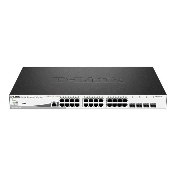 D-LINK Switch Smart+ 24 portar - DGS-1210-28MP - 10/100/1000 Mbps PoE/PoE+ + 4 SFP