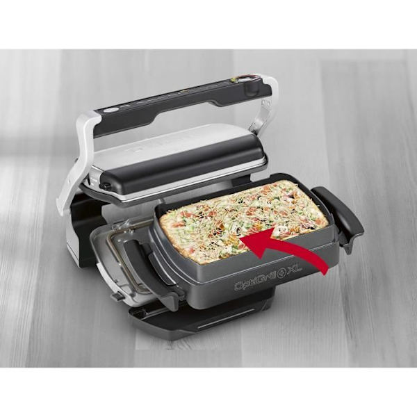 2 L skål - Tefal - XA7268 - OptiGrill Snacking-Baking - Svart - 2000 Watt Svart