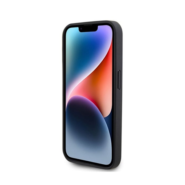 Etui för iPhone 15 Pro - Guess - Läder 4G - Svart - Semi-hård - Unisex Svart