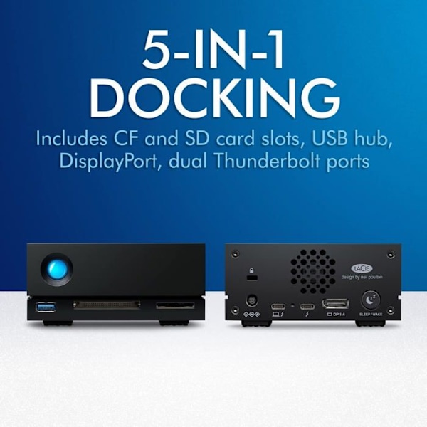 Dockningsstation/extern hårddisk - LaCie - 1Big Dock - 24 TB - Thunderbolt 3 - USB 3.0