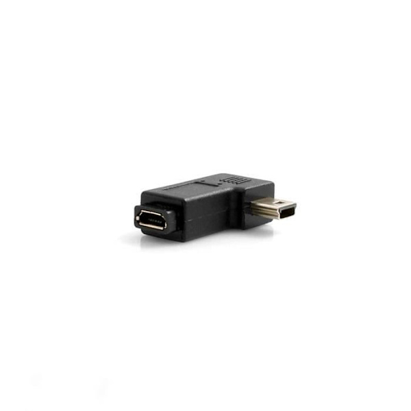 System-S Micro USB Hona till Mini USB Hane Vinklad 90 graders vänstervinkel Winkelstecker Adapter - 54042542