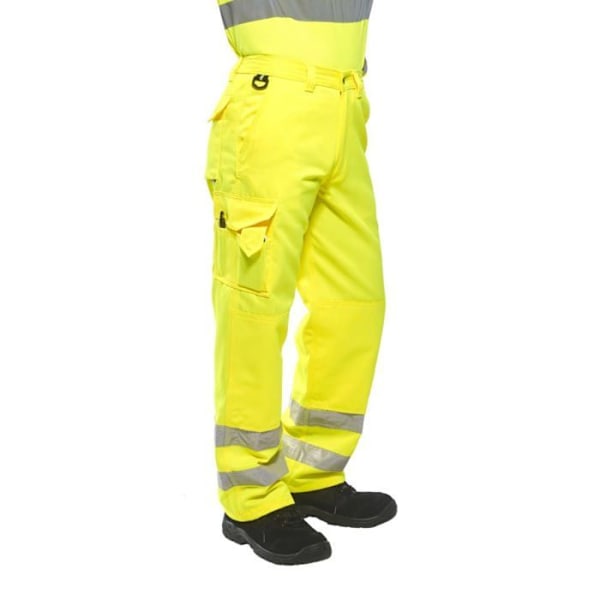 Portwest Combat Polycotton Knee High Visibility Byxor - Gul Gul M