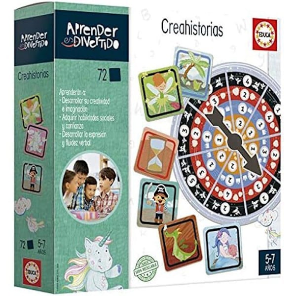Utbildningsspel - EDUCA - Educa - Att lära sig är roligt - 72 kort - Från 5 år - Flerfärgad Flerfärgad