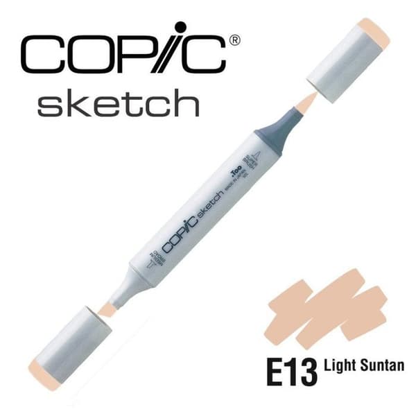 Copic - Alkoholbaserad Copic Sketch-penna E13 Light Suntan brun
