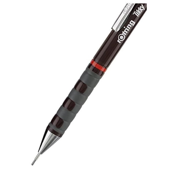 rOtring Tikky färgkodad mekanisk penna, vinröd kropp - 1,0 mm