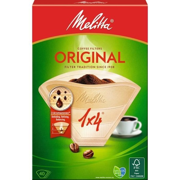 MELITTA Kaffefilter 1X4/40 Brun Brun
