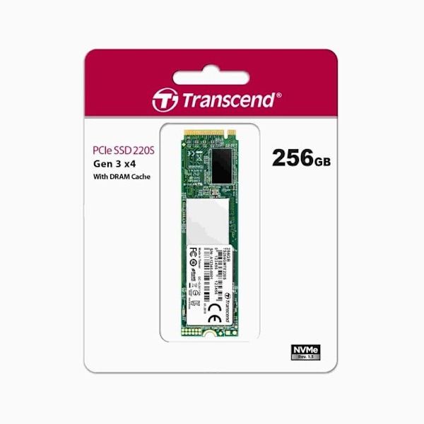 TRANSCEND 220S intern SSD-enhet - 256 GB - M.2 2280 - PCIe 3.0 x4 (NVMe)