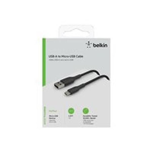 Belkin flätad kabel USB-A till MicroUSB 1m svart