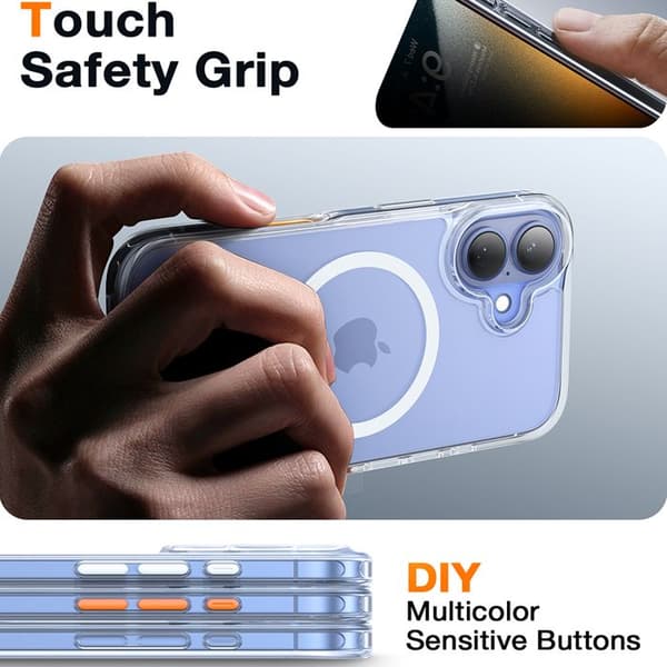 Coque Torras Diamond MagSafe Series för iPhone 16 Plus - Klar Klar