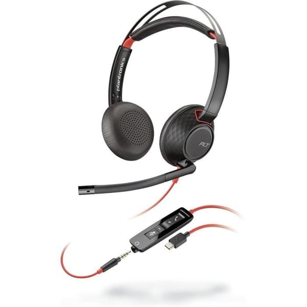 Microhörlurar - POLY - Blackwire 5220 - Trådbunden - USB-C/USB-A - Flexibel brusreducering