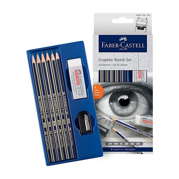 Skissset - FABER-CASTELL - Grafitpenna - Grafitfärg - Vuxen - Blandat Grafit